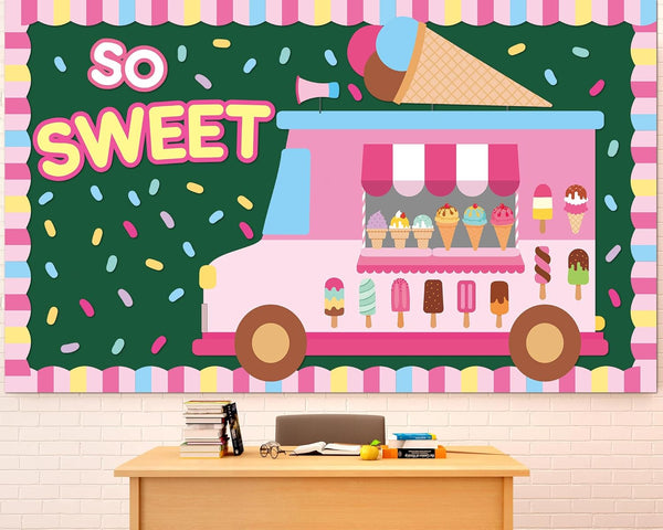 Ice Cream Classroom Decoration Set Summer is Sweet Bulletin Board Borders Candyland Theme Decor