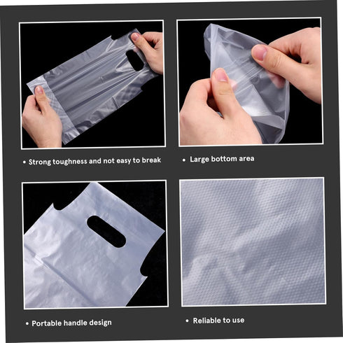 500pcs PRETYZOOM Milk Tea Bags Cold Drink Bag Pouches Handle Portable Storage for Liquid Beverage