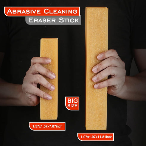 1 Pack Abrasive Cleaning Stick, 1-1/2" x 1-1/2" x 7-7/8" Natural Rubber Eraser Stick for Sanding Belts & Discs