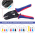 Zhushan Ratcheting Electrical Wire Crimper, 30J Crimping Tool for Insulated Terminals, Ratchet Terminal Crimper