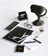 Rhodia Staplebound Notepads, Lined with 3 Hole Punch, 80 Sheets, 8 1/4 x 11 3/4 in., Black