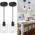 1 Light Hanging Pendant Light Fixtures, Adjustable Black Pendant Lights Kitchen Island,