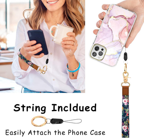 Hsxnam Cute Wrist Lanyard Key Chain, Wristlet Strap Keychain Holder for Women Men, Car Keys ID Badges