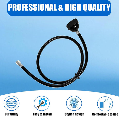 MOYAWERN 3 1/4" Pcs Shampoo Bowl Hose and Sprayer, Salon Hand Held Shower Heads and Rubber Hose Attachment for Shampoo