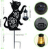 Solar Cat Hanging Lantern Outdoor, Black Cat Solar Lights, Cat Lover Gifts for Women Mom Grandma Birthday,Mother's