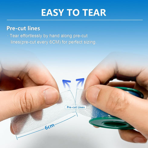 1" 5.46 4 Ceeport Soft Silicone Tape for Skin, x Yards, Rolls Medical Adhesive Tape, Easy to Tear Pre-Cut Waterproof