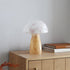 12" Urban Lifestyle Blush Tortoise Glass Mushroom Lamp, Modern Retro Table Lamp for Bedroom, Living Room, or Office