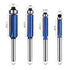 BAIDETS 1/4 Inch Set, 13/16", 1-1/16", 1-3/16", 1-7/32" Straight Flush Trim Router Bits Shank, Top Bearing Flush Trim
