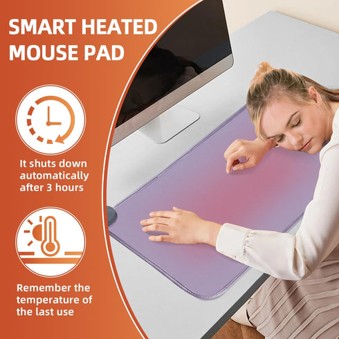 MyPlace Heated Mouse Pad, 8 Levels Heating & 3 Hours Auto Shut-Off, Large 31.8”x 17.3” Desk Mat for Home Office
