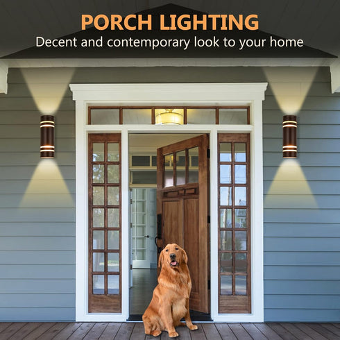 IP65 Housen Solutions Outdoor Light Fixture, Waterproof Exterior Lighting Fixtures, Oil Rubbed Bronze Aluminum Wall