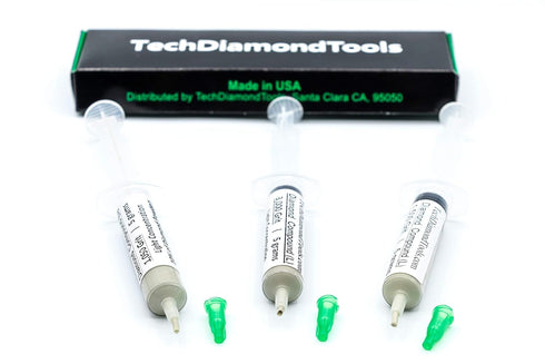 TechDiamondTools USA Made Kit of 3 Diamond Polishing Compound Paste - 1050, 1500, 3000 Grit for Marble, Glass, Metal