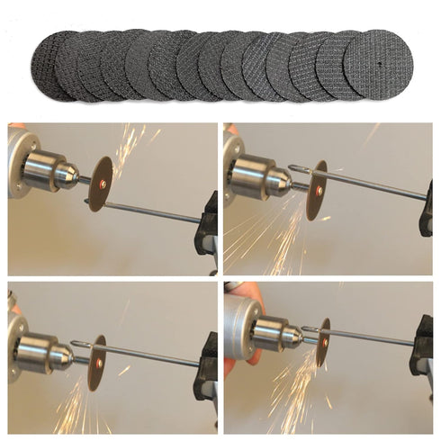 50 Pcs Rotary Tool Cut Off Wheels 1-1/4'' Fiberglass Reinforced Cutting Wheel Discs with 4 Pcs Mandrels