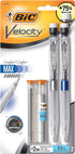 BIC Velocity Max Pencil, 0.5 mm, HB (#2), Black Lead, Gray Barrel, 2-Pack