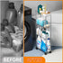Yieach 4 Wheels,6.3W Clear Tier Slim Rolling Storage Cart with Thin Shelf,Bathroom Storage Cabinet,Skinny Laundry