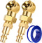 2-Packs Portable Air Chucks, Solid Metal Closed Ball Air Chuck with 1/4" NPT Quick Plug for Tire Inflator Gauge