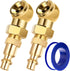 2-Packs Portable Air Chucks, Solid Metal Closed Ball Air Chuck with 1/4" NPT Quick Plug for Tire Inflator Gauge