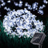 Outdoor Solar Flower String Lights, 50 LED Waterproof Fairy Light Decorations for Christmas Tree Garden Patio Yard