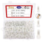 400Pcs Closed End Cap Crimp Terminals Red Copper Core and Nylon Wire Connectors Kit, 3 Sizes 22-16/16-14/12-10.