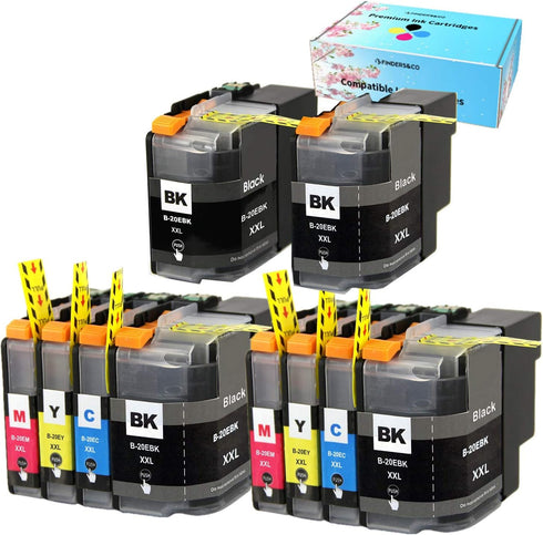 LC20E XXL Ink Cartridge Replacement for Brother LC20E, 10 Pack for MFC-J985DW MFC-J775DW MFC-J5920DW Printer