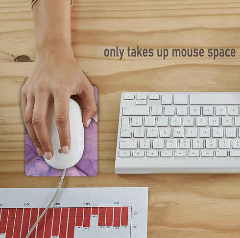 Small Mouse pad mall, only Takes up Mouse Space, Mini Travel Carry Washable Lycra Non-Slip Rubber Base, Office, Small Space, 5x6inches, Purple by GZXHS