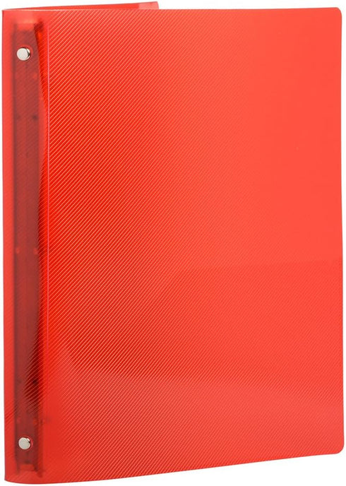JAM PAPER Plastic 0.75 Inch Red 3 Ring Binder - Sold Individually