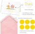 50 Pack Crisky Baby Shower Girl Thank You Cards with Envelopes Pink Baby Shower Greeting Notes Bulk (Cute Bear