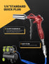 High Volume Air Blow Gun with Powerful Flow Nozzle, Retro Red Blower Gun with Stainless Steel Extension