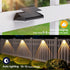 3 IP65 60 8 Pack AUDLES Solar Fence Lights Outdoor, Modes Warm/Neutral/Cool White Fence Lights Solar Powered