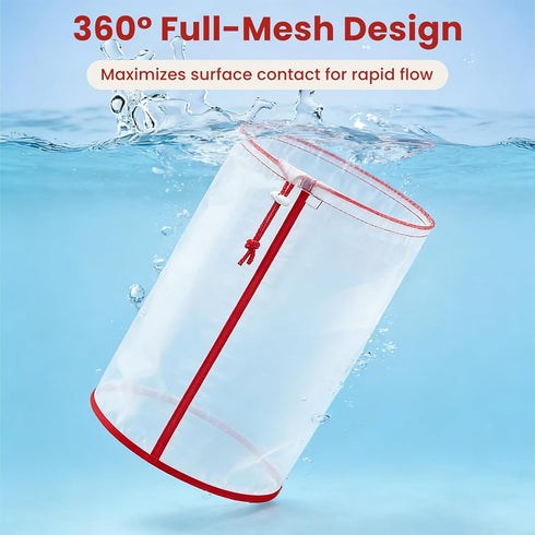 8 Pack 5 Enhanced Filter Bags Gallon All Mesh Reusable Nylon Mesh Bags with Pressing Screen Storage Pouch