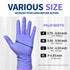 Nitrile Exam Gloves, 3.5 Mil Powder-Free Disposable Medical Gloves, Purple, 100 Pcs