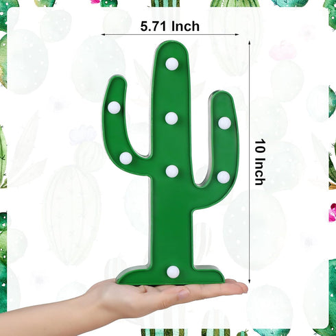 2 Home(10 5.71 Inch) Riakrum Pcs LED Night Light LED Cactus Light Mexican Party Decorations Cinco De Mayo Decorations