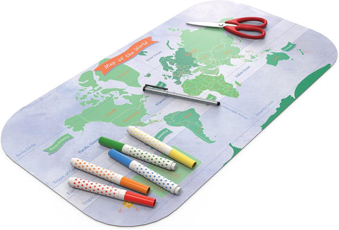 Uncommon Desks Kid's Desk Mat - Fun Computer & Mouse Pad Blotter for Schoolwork, Arts & Crafts, Washable Table Cover,