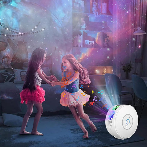 6 37 Smart Galaxy Star Projector Night Light - APP Voice Control, Bluetooth Speaker, Rotatable Nebula Lamp with HD