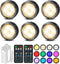 TECOMLIGHT LED Puck Lights with Remote Control, Battery Operated Wireless Closet Light,