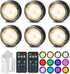 TECOMLIGHT LED Puck Lights with Remote Control, Battery Operated Wireless Closet Light,