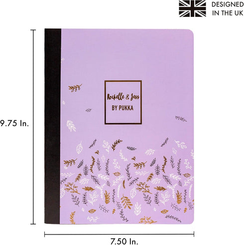Pukka Pad, Composition Notebooks - 3 Pack of Journals Featuring 140 Pages of College Ruled 80GSM Paper with Sturdy