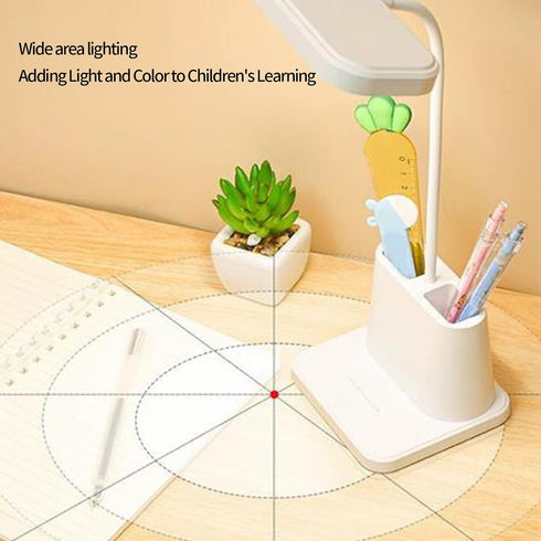 3 Desk Lamp Foldable Reading Lamp With Pen Holder, Grade Light Adjustment, Led Table Lamp Plug-In Night Light