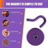 Neosmuk 6 Pack Heavy Duty Magnetic Hooks, Strong Neodymium Industrial Hooks for Fridge, Toolbox, Grill (Purple)