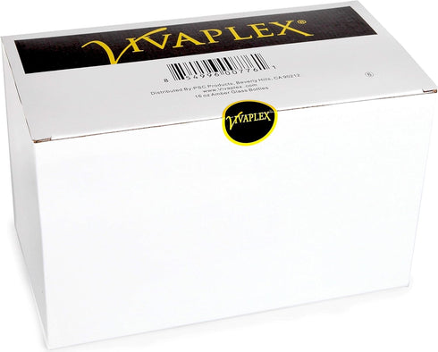Vivaplex, 6 Large 16 oz Empty Amber Glass Spray Bottles with Black Trigger Sprayers