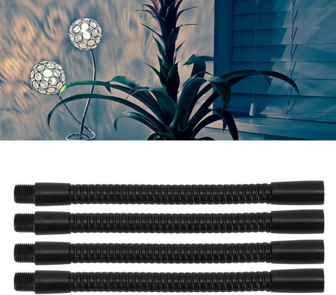 4 Pcs Gooseneck Lamp Hose, Lightweight Aluminum Flexible Lamp Hose for Table Desk Lighting Fittings (20cm)