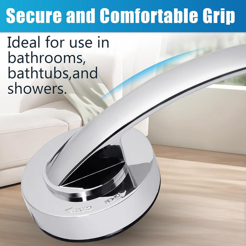 Hordion Suction Cup Door Handle, Suction Grab Bar Bathtub Shower Handle for Glass Doors Windows Kitchen Drawer Cabinet