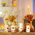18-Key Tiamon Maple Leaf Flameless Candles Led Leaves Candles Battery Operated Yellow Flickering Candles with Remote