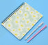 Yansanido Spiral Notebook, 4 Pcs A5 Thick Leaves Design Hardcover, 8mm Ruled, 4 Color, 80 Sheets - 160 Pages Journals
