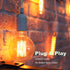 E26/E27 8.2Ft Bulb 4 Pack Hanging Light Socket with Cord - Extension Hanging Lantern Cord Cable - Lamp Cord with Switch