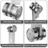 2 Wheel Trolley Assembly Rollers for Garage Pulley System Hoist System - 1-5/8" Wide Strut Channel (Silver-4 Pack)