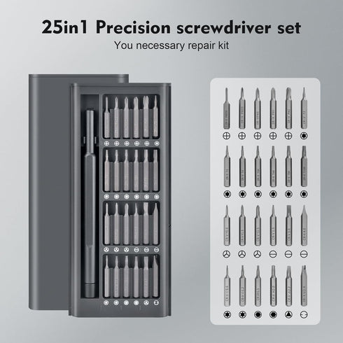 25-in-1 Set: Set Mini Precision Screwdriver Stocking Stuffers for Men Small Torx Bit Tool for Men,Magnetic Torque
