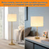 WOLEILEJIN 13" 13" 10" Lamp Shade for Table Lamps, Beige Line Drum lamp shade for floor lamps Top x Bottom x High