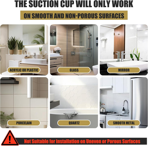 Remove-Black(2 Pack) BKV Suction Cup Razor Holder for Shower,Reusable Shaver Holder for Shower,Stainless Steel Bathroom