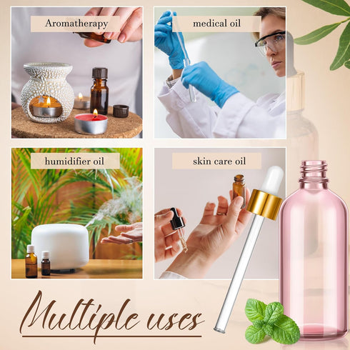 Lallisa 48 Pcs Glass Dropper Bottles with Eye Droppers, Lab Dropping Bottles with Pipettes and Labels
