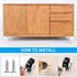1.5" 8 Pack M4 PATIKIL Rigid Caster Wheels, Silent Fixed Plate Casters with Screws for Furniture Workbench Cart Trolley